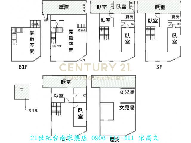 夢時代邊間5樓大地坪三車墅(東門路二段)